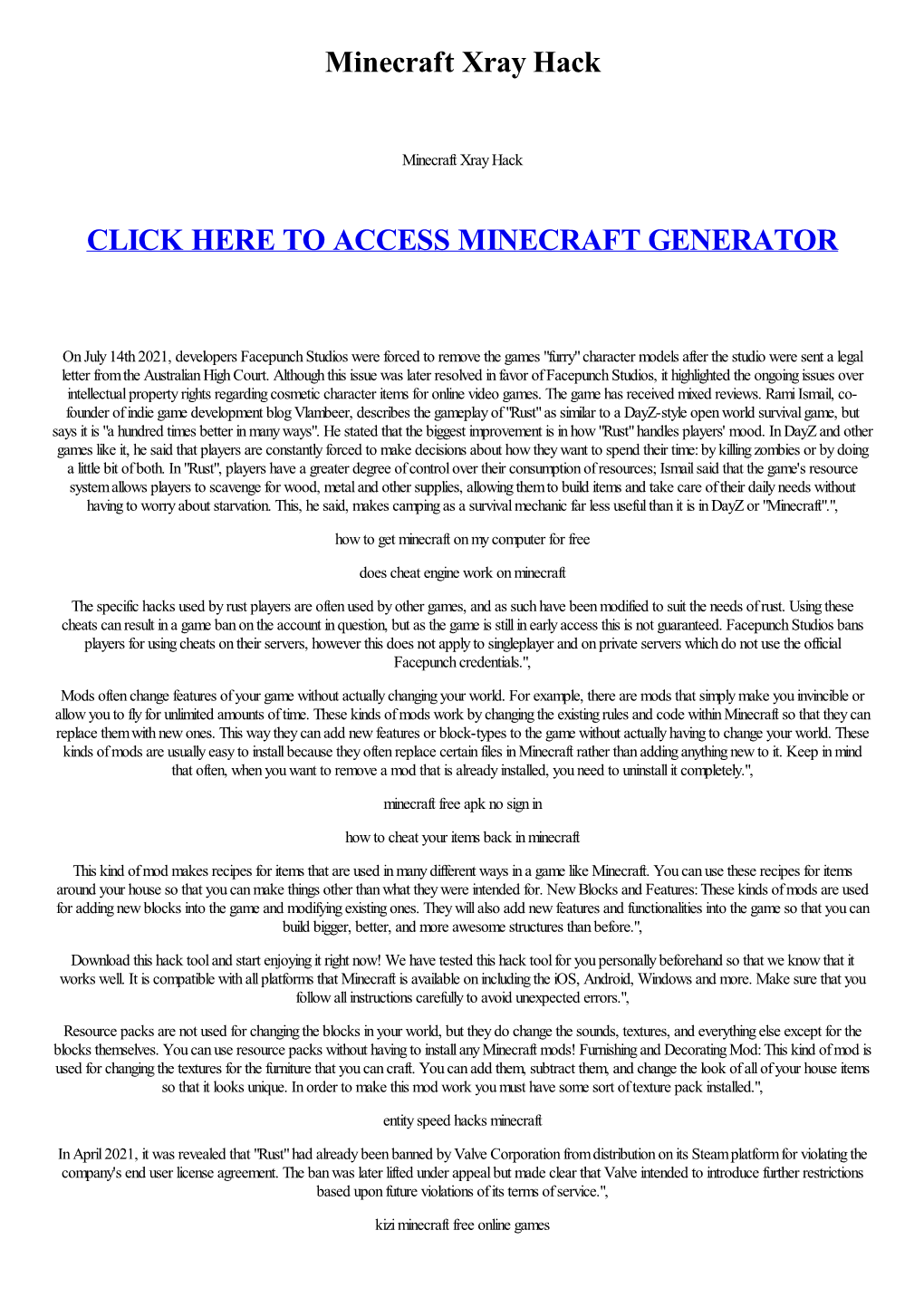 Minecraft Xray Hack