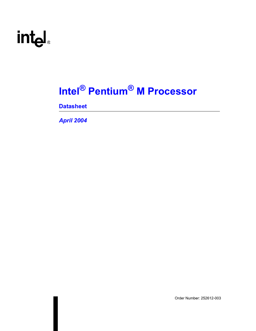 Intel Pentium M Processor Die Offset