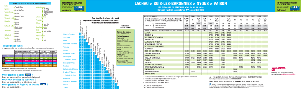 LACHAU &gt; BUIS-LES-BARONNIES &gt; NYONS &gt; VAISON