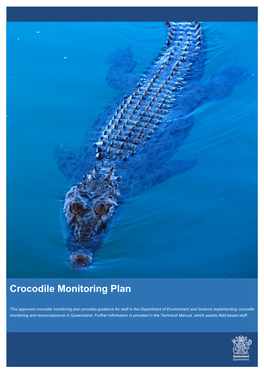 Queensland Crocodile Monitoring Plan