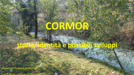 CORMOR Storia, Identità E Possibili Sviluppi