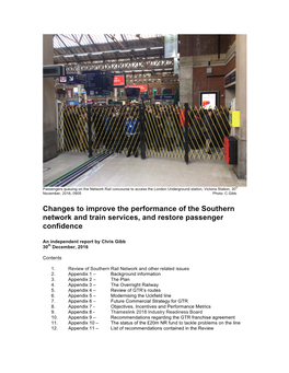 Gibb Report: Review of Southern Rail Network and Other