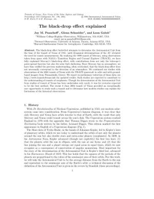 The Black-Drop Effect Explained