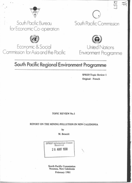 Report on the Mining Pollution in New Caledonia TR:1