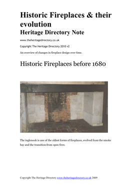 Historic Fireplaces & Their Evolution