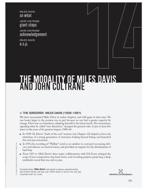 The Modality of Miles Davis and John Coltrane14