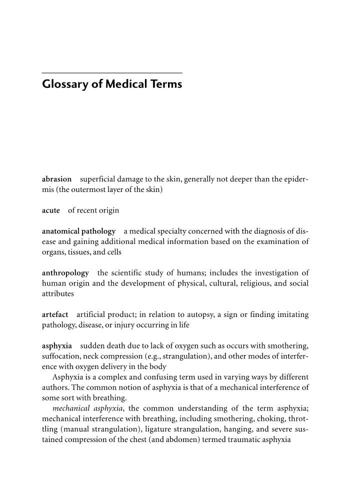 Glossary of Medical Terms
