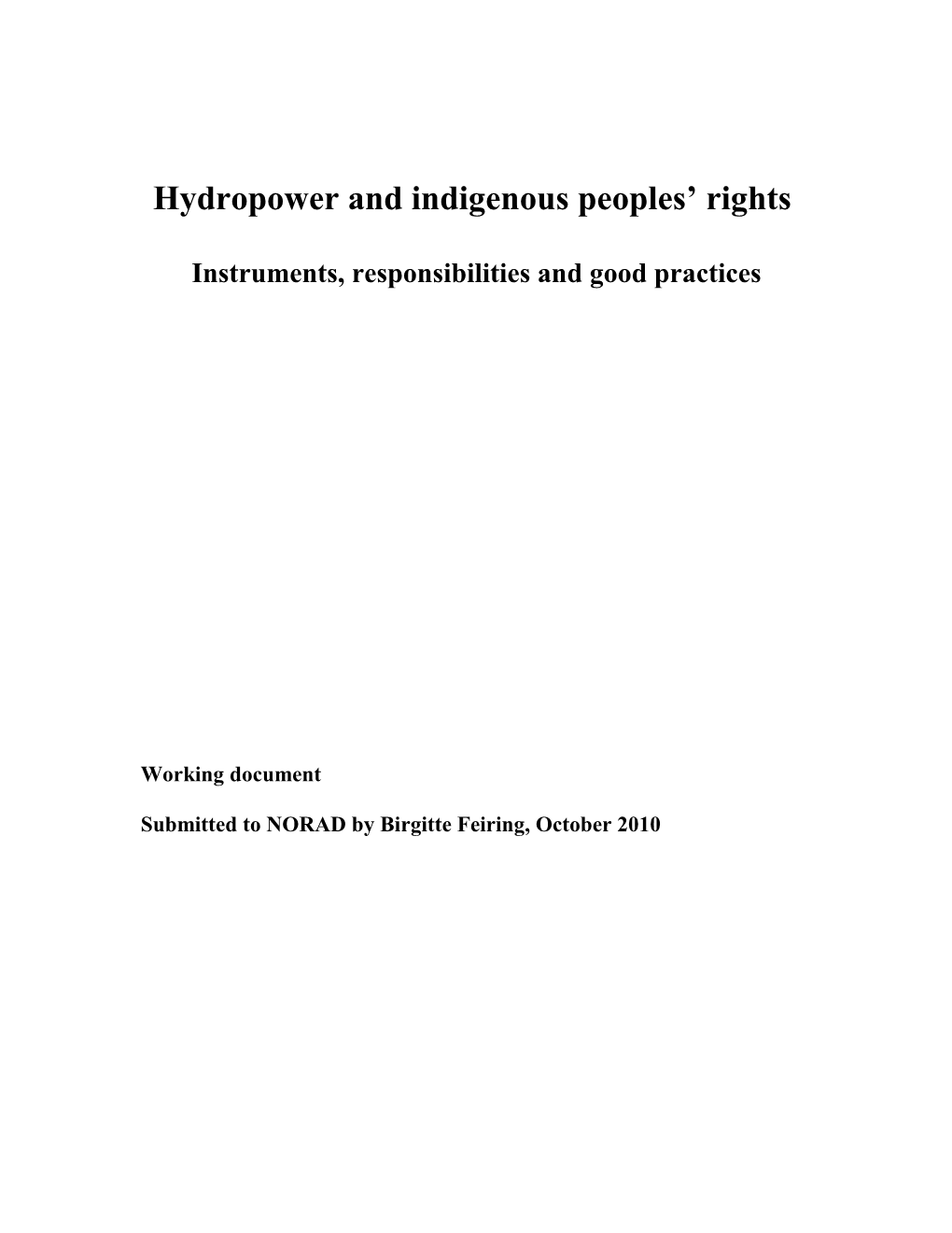 IP Rights & Hydropower