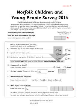 Norfolk Children and Young People Survey 2014