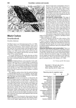 Black Cuckoo Black Cuckoo Overlap Completely in the Region