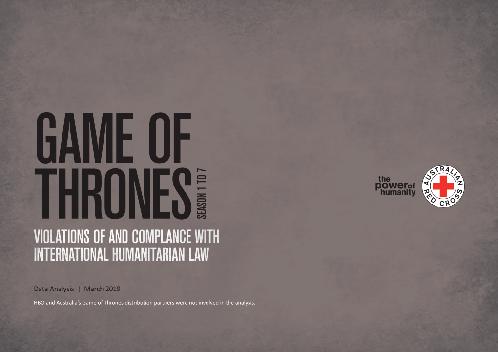 Game of Thrones Violations of and Complance with International Humanitarian Law