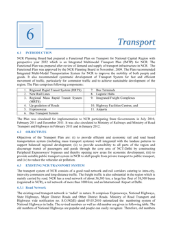 Transport for National Capital Region with Perspective Year 2032 Which Is an Integrated Multimodal Transport Plan (IMTP) for NCR