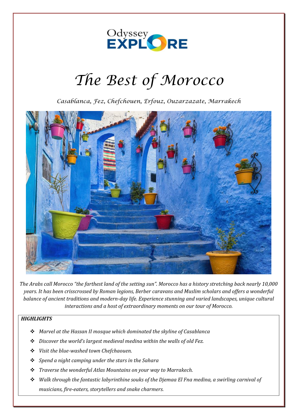 The Best of Morocco