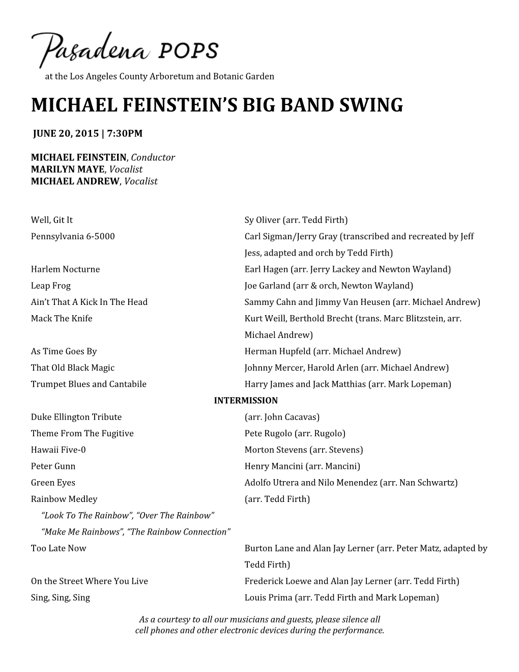 Michael Feinstein's Big Band Swing