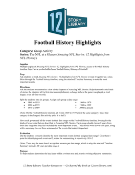 Football History Highlights