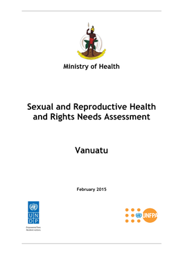 Sexual and Reproductive Health and Rights Needs Assessment Vanuatu