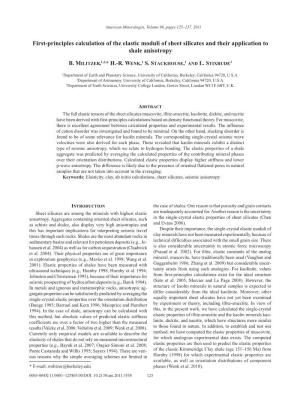 First-Principles Calculation of the Elastic Moduli of Sheet Silicates and Their Application to Shale Anisotropy