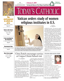 Vatican Orders Study of Women Religious Institutes in U.S