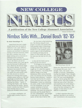 Nimbus Talks with ...Daniel Bosch