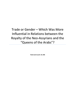 “Queens of the Arabs”?