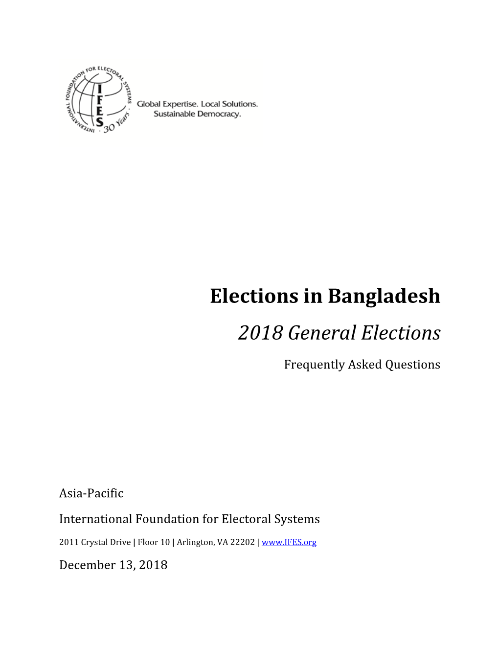 Elections in Bangladesh 2018 General Elections