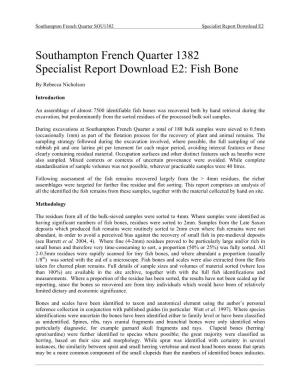 Southampton French Quarter 1382 Specialist Report Download E2: Fish Bone