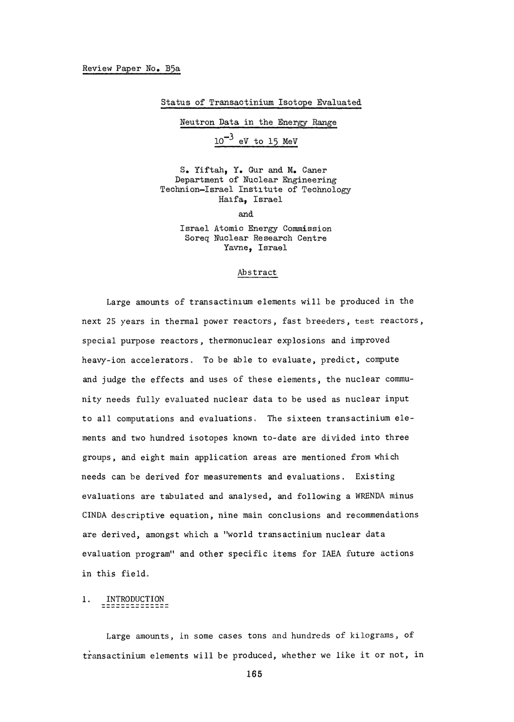 Transactinium Isotope Nuclear Data (Tnd)