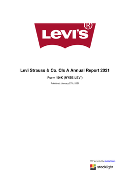 Levi Strauss & Co. Cls a Annual Report 2021
