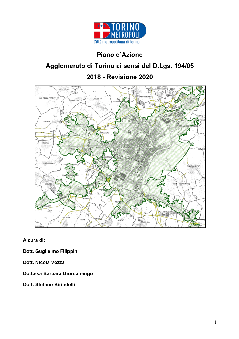 Piano D'azione Agglomerato Di Torino Ai Sensi Del D.Lgs. 194/05 2018