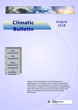 Climatic Bulletin August 2018
