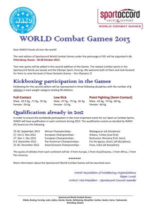 Sportaccord World Combat Games 2013