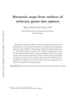 Harmonic Maps from Surfaces of Arbitrary Genus Into Spheres