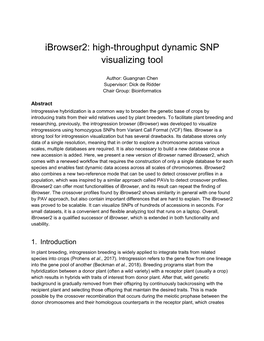 High-Throughput Dynamic SNP Visualizing Tool