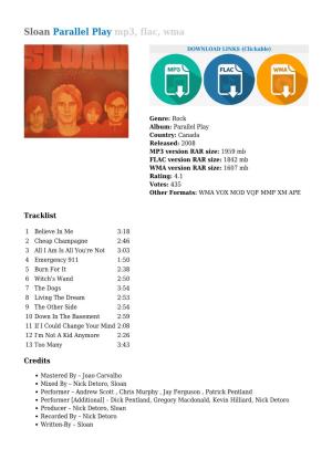 Sloan Parallel Play Mp3, Flac, Wma