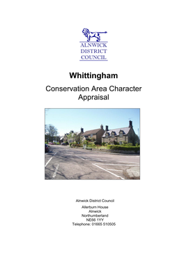 Whittingham Conservation Area Appraisal Page 1
