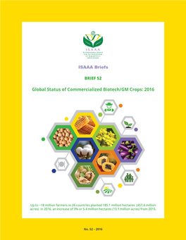 Global Status of Commercialized Biotech/GM Crops: 2016