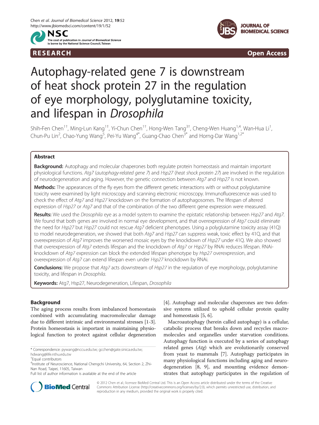 Autophagy-Related Gene 7 Is Downstream of Heat Shock Protein