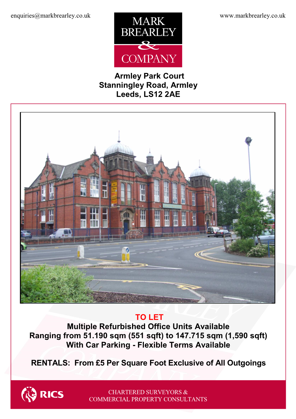Armley Park Court Stanningley Road, Armley Leeds, LS12 2AE to LET