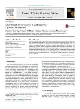 Case Report: Recurrence of a Gastrosplenic Ligament Entrapment