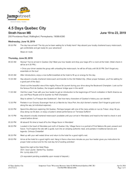 4.5 Days Quebec City Strath Haven MS June 19 to 23, 2019 200 Providence Road, Wallingford, Pennsylvania, 19086-6390