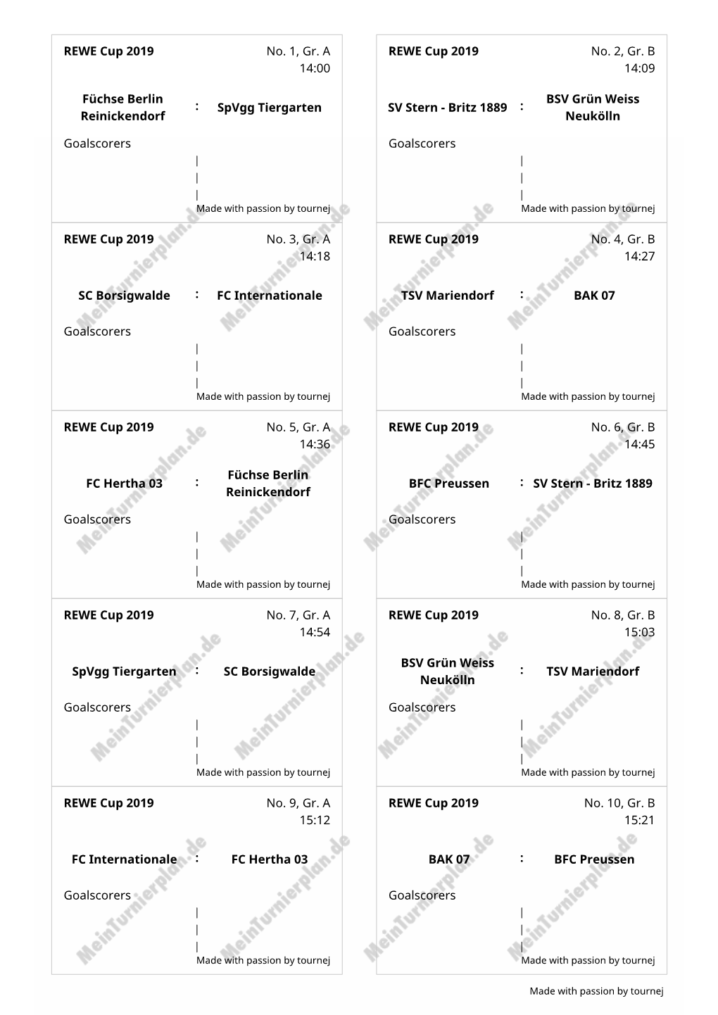 REWE Cup 2019 No. 1, Gr. a 14:00 Füchse Berlin