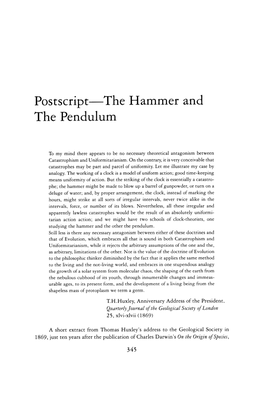 Postscript-The Hammer and the Pendulum