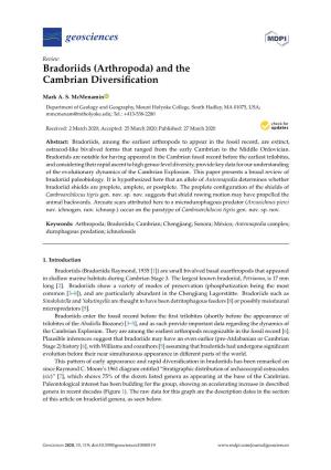 Bradoriids (Arthropoda) and the Cambrian Diversification