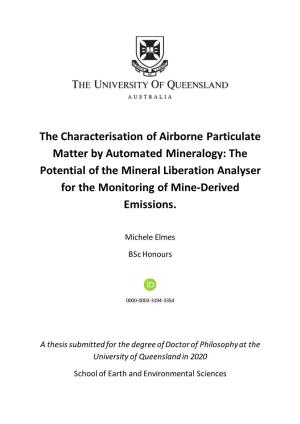 The Characterisation of Airborne Particulate Matter By