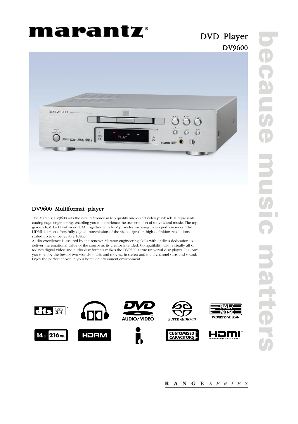 DVD Player DV9600