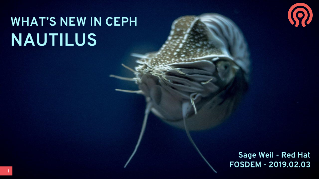 What's New in Ceph Nautilus (Slides)