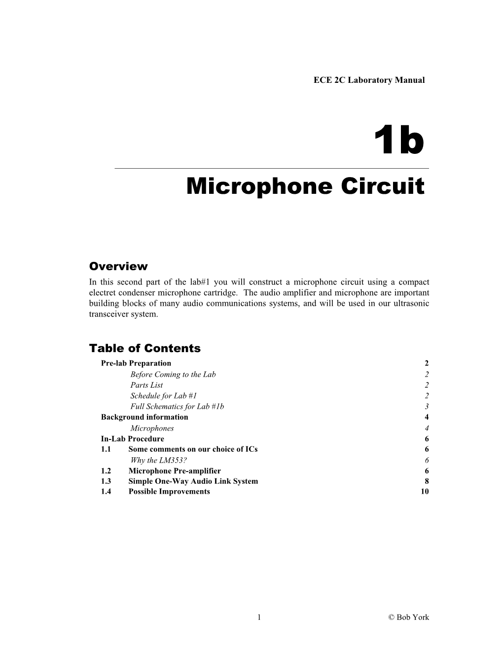 Microphone Circuit