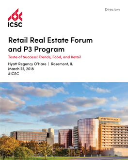 Retail Real Estate Forum and P3 Program