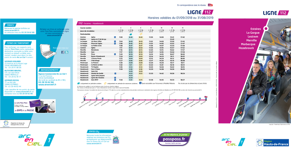 Ligne 112 – Estaires, La Gorgue, Lestrem, Merville, Morbecque