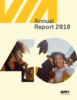 Annual Report 2018 VIA Rail Canada